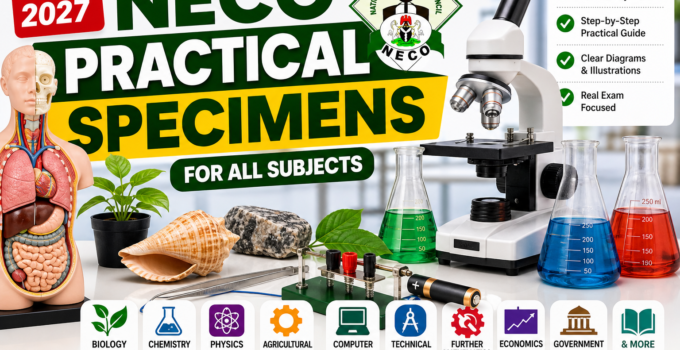 NECO Practical Specimens 2026/2027 For all Science Subjects