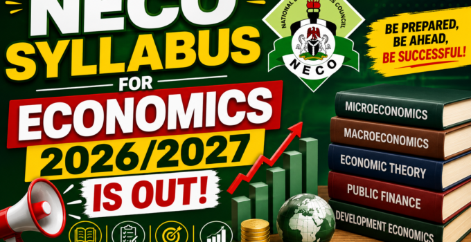NECO Syllabus For Economics 2026/2027 is Out