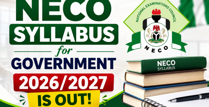 NECO Subjects List for Science, Art, and Commercial 2026/2027